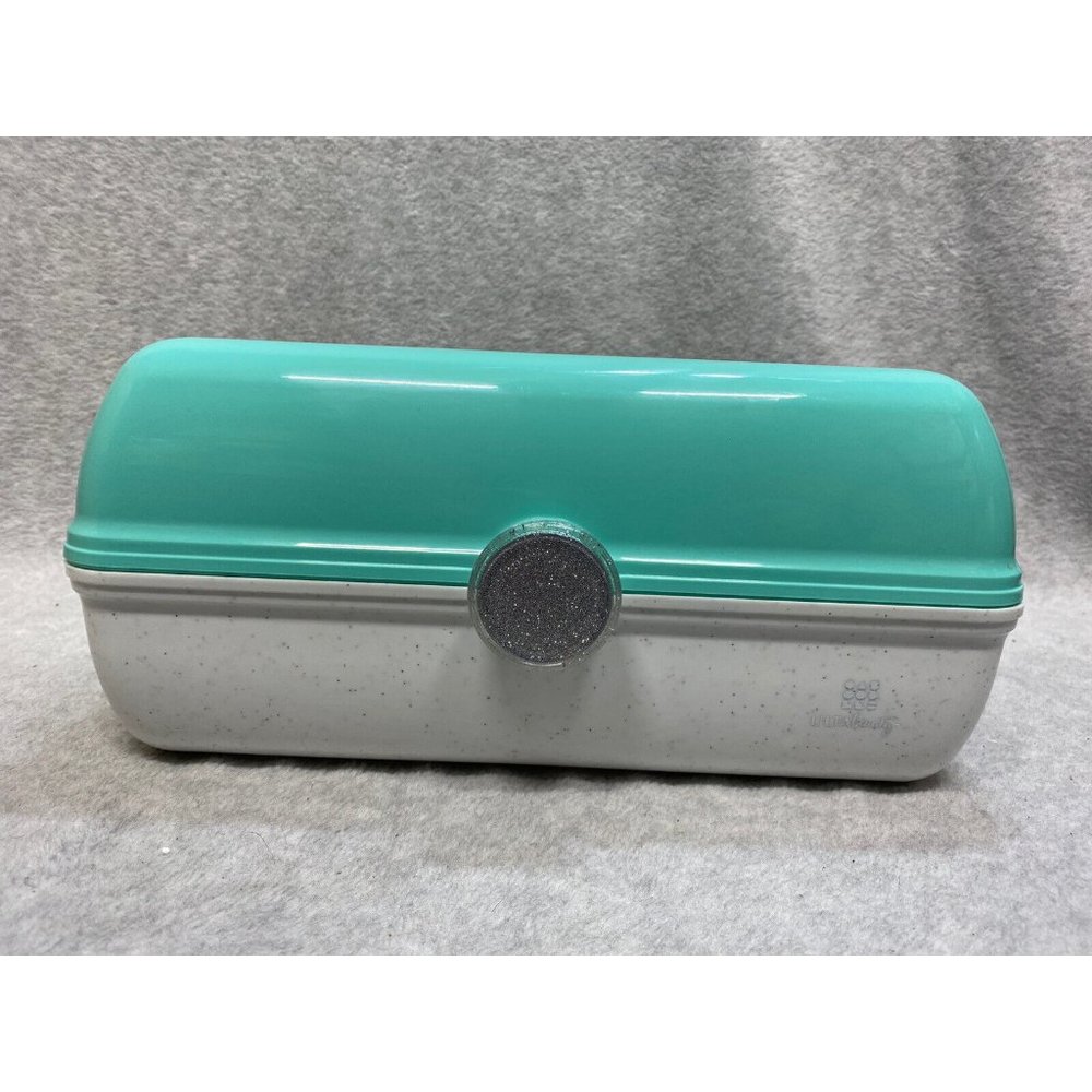 Ulta CABOODLES EDITION Beauty Box Teal & White  Sparkle Handle Makeup Storage